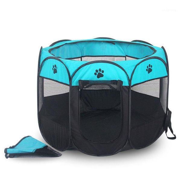 

dog houses & kennels accessories portable pet tent house cage octagon fence waterproof cat playpen easy operation puppy kennel outdoor suppl
