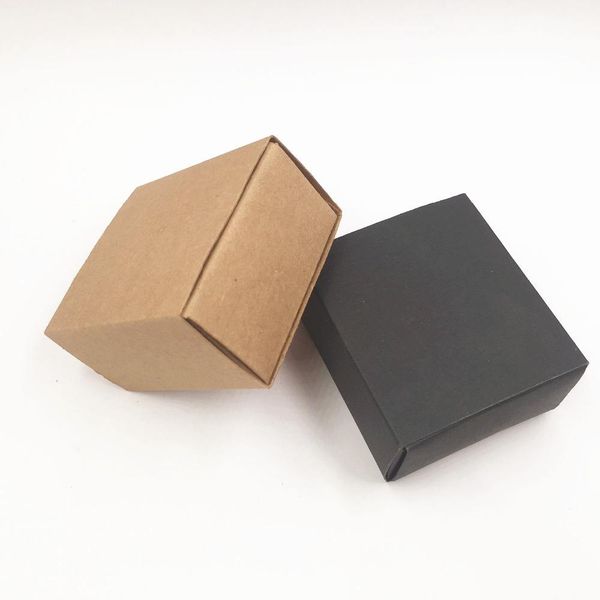 

50pcs black white brown paper drawer boxes handmade soap craft kraft box wedding party candy present packaging drawer boxes wmtqlo