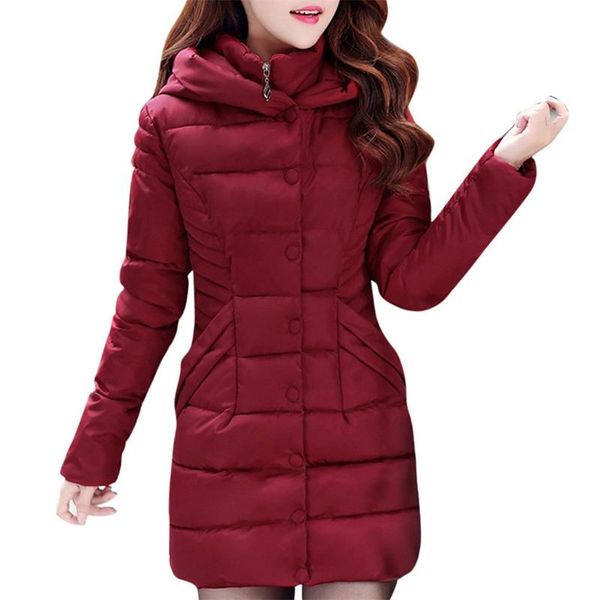 

sagace 2020 winter woman parkas long thick warm slim jacket parka women windproof turn down collar with hood coat mujer chaqueta, Black
