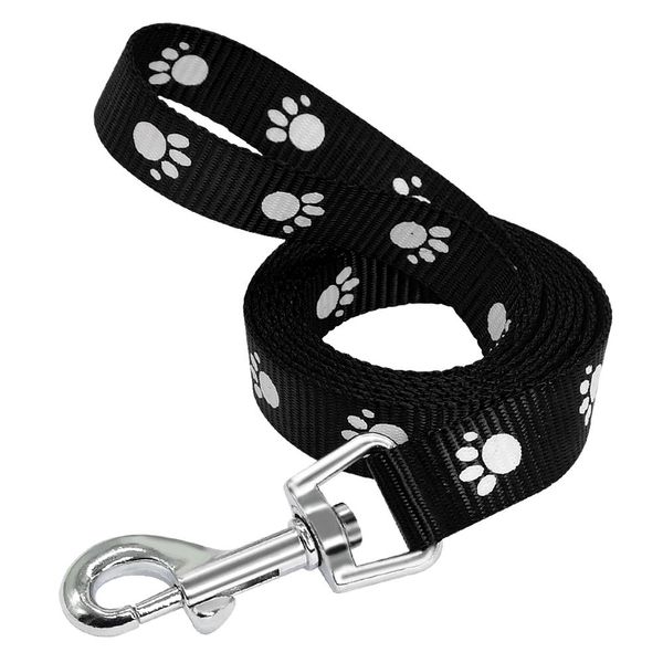 

нейлон маленькая собака поводка paw print pet walk lead 3 цвет обучение поводки кошки собаки жгут воротник привязки ремень ремень красный q