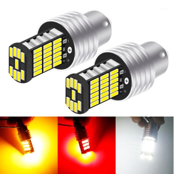 

2pcs p21w 1156 ba15s 1157 bay15d led bulbs car lights turn signal reverse brake light t15 7440 7443 4014 led automobiles lamp1