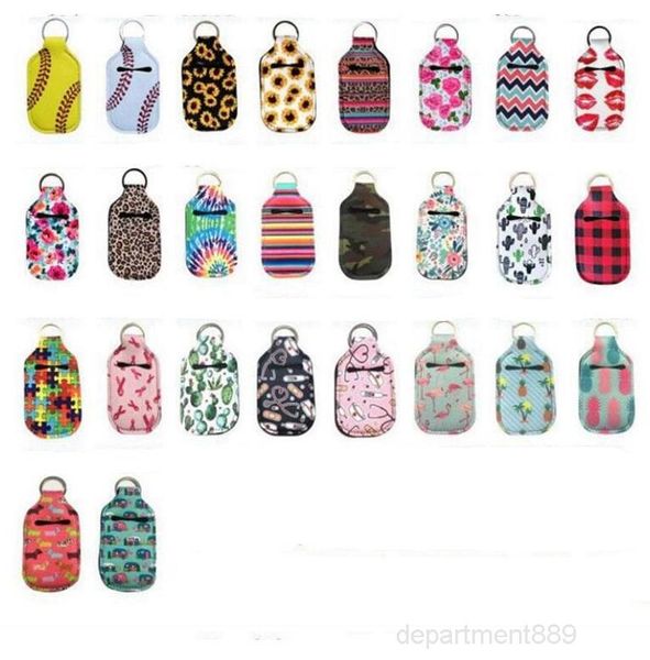 

hand sanitizer holder lipstick sunflower keychain neoprene insulator keyring bags soap perfume bottle covers accessories dhe1058