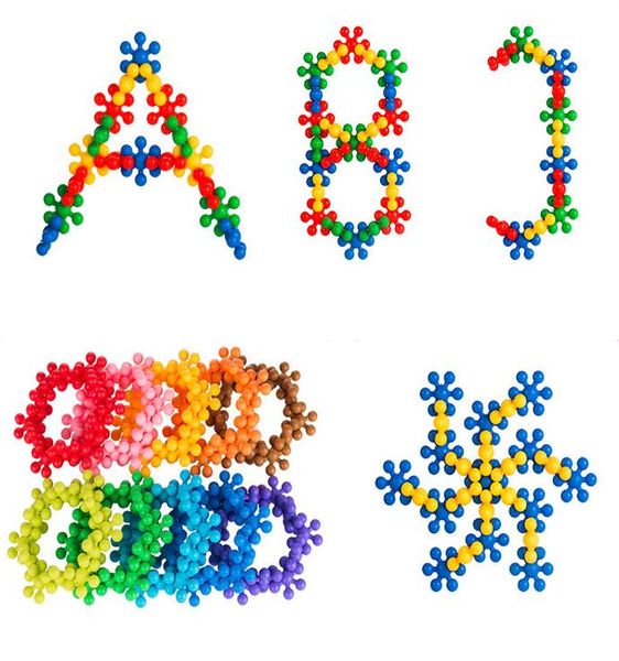 

60pcs plum blossom shape building blocks toys with bag interlocking popular creative baby kids educational gift diy toys gyh wmtzea