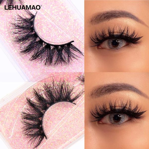

false eyelashes lehuamao 5d mink long lasting lashes natural dramatic volume extension thick 3d