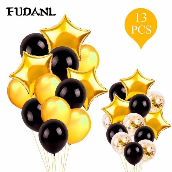 

confetti 18 30 latex balloon 13pcs/lot 21 gold 40 50 60th balloons for birthday party decorations kid anniversary5