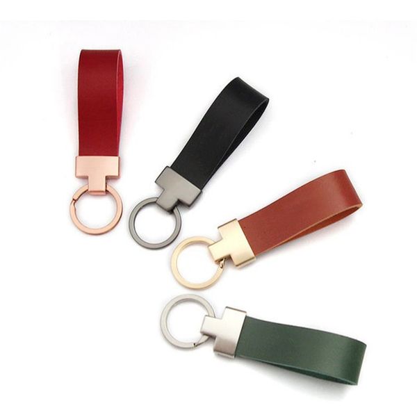 

keychains 2020fashion handmade key buckle leather car keychain men women bag pendant accessories 9 color, Silver
