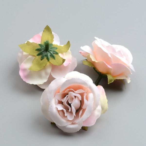 

50pcs artificial peony pink silk flower heads for wedding home decoration diy headmade scrapbooking wreath fake wmtval