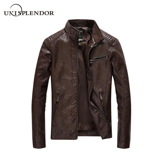 

2020 men leather jacket thick/thin men's jackets spring autumn winter man coat cool warm homme windbreaker fit plus size yn10501, Black