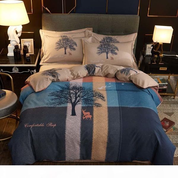 

ultra soft cotton jpieces trees deer duvet cover set blossom flowers bedding set bed sheet pillowcase  king