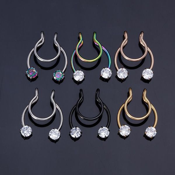 

2 шт. u в форме нержавеющая сталь 8 10 мм фальшивой пирсинг носовой пирсинг reeja пирсинг ювелирные изделия фальшивые носовые кольца кольца, Black