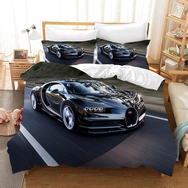 

bedding sets luxury supercar 3d set duvet covers bed linen bugatti racing car comforter bedclothes linens (no sheet)