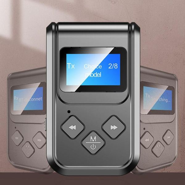 

T15 3.5mm Jack 5.0 LCD Display Aux Audio Receiver Transmitter Adapter