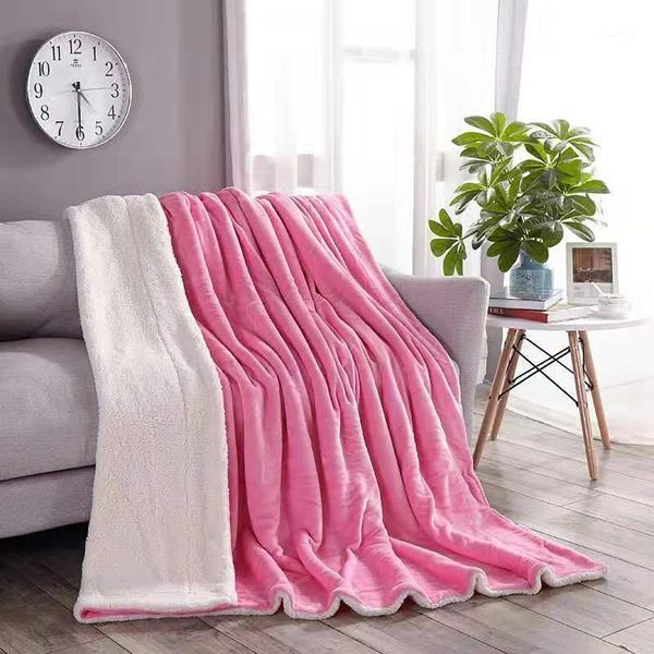 

shawl blanket thickened lamb flannel small woolen blanket office nap leisure sofa travel cover leg1