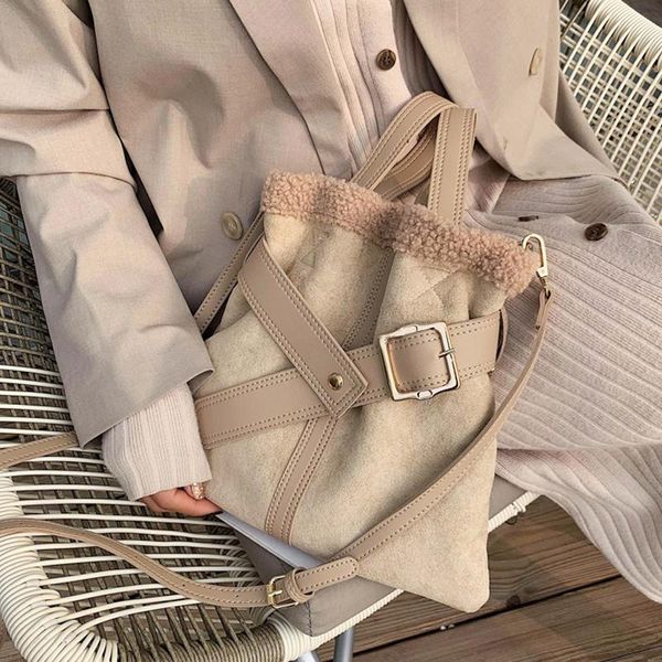 

contrast color tote bucket bag 2020 new quality matte pu leather women's designer handbag high capacity shoulder messenger bag