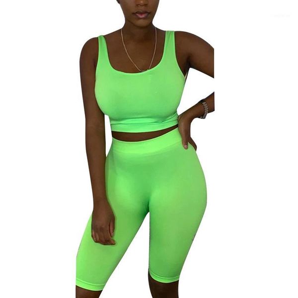 

yoga outfits women's sportswear sleeveless suit summer casual vest and shorts two piece set solid color gym clothes tracksuit1, White;red