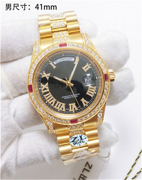 

zl factory v2 the latest calendar series men's watch with diamond set, size: 41mm, thin: 12mm, full automatic sapphire glass mirror, 90, Slivery;brown
