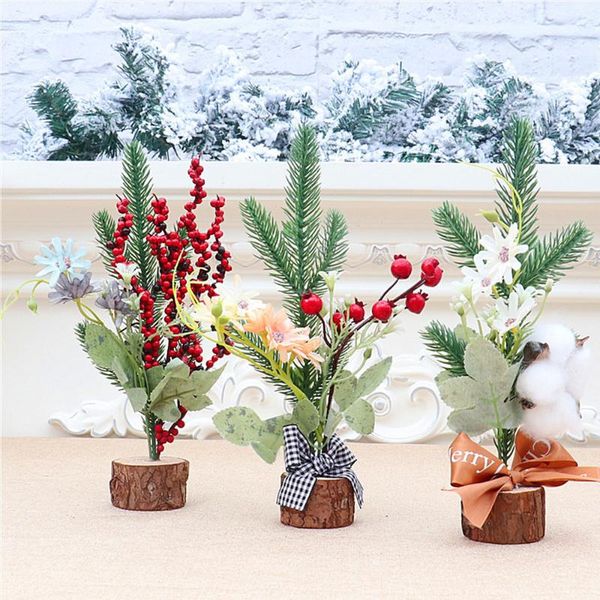 

christmas decorations mini tree xmas ornaments for home deskfake navidad year 2021