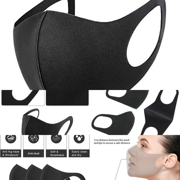 

factoryy9bwblack reusable washable cotton anti mask face dust grey white fashion protective mouth dustproof rq83