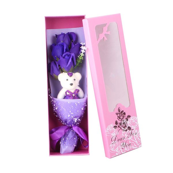

valentine day soap set present box bear pcs day anniversary +1 gift couple valentine rose wedding 5 christmas rose gift gwa3371 xxapb