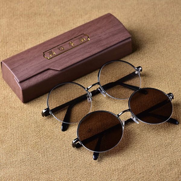 

natural crystal stone tea sunglasses cool eyes, Black