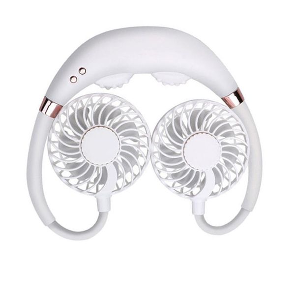 

lazy portable folding massage sports mini hanging neck usb charging fan