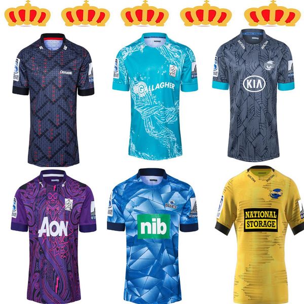 

2020 2021 super rugby jersey blues crusaders blues hearricanes highlanders home out your rugbymen jerseys рубашка, Black;gray