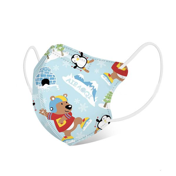 

facyory disposable kid's 3d three-dimensional face four-layer masks protective printing autumn and winter k95 mask with