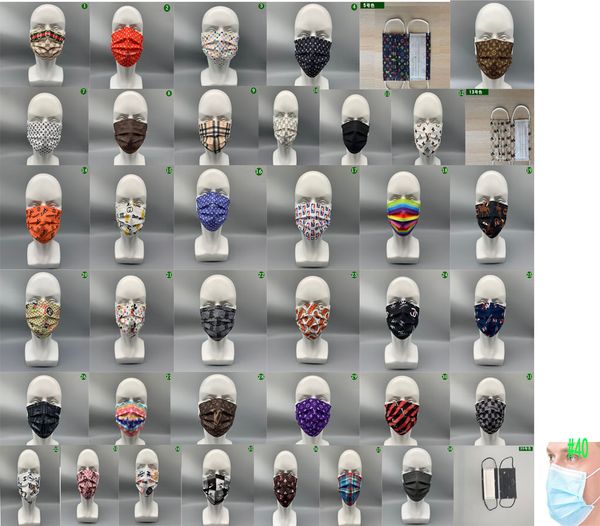 

designer fashion #13-#18 anti-dust face styles brand disposable mask multicolor dustproof protective man woman pbt