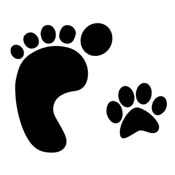 

16.8x14cm foot print paw print dog pet animal vinyl decals car sticker decoration c25-0571