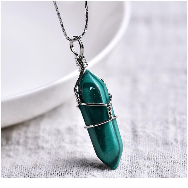

1pc natural crystal rose quartz amethyst pendant magic repair healing crystal jewelry couple decorating christmas and d qylhmj, Black