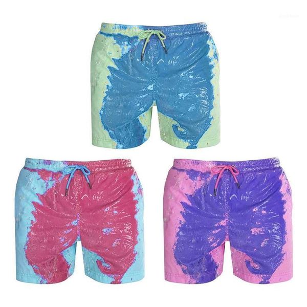 

men's swimwear discoloration beach shorts men's quick-drying swimming warm color changing breathable surfing swimming1