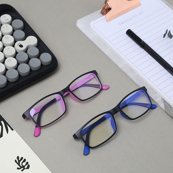 

special computer goggles, radiation protection two color anti blue light glasses, flat glasses for men and women