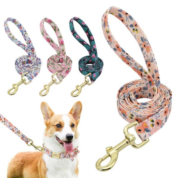 

150cm nylon pet dog leash fashion printed dog lead rope for small medium dogs cats chihuahua pitbull pet walking leash