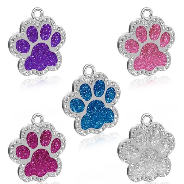 

custom cat id tag personalized cat name tag pendant collar engraved cats kitten name plate accessories paw round glit sqcifo
