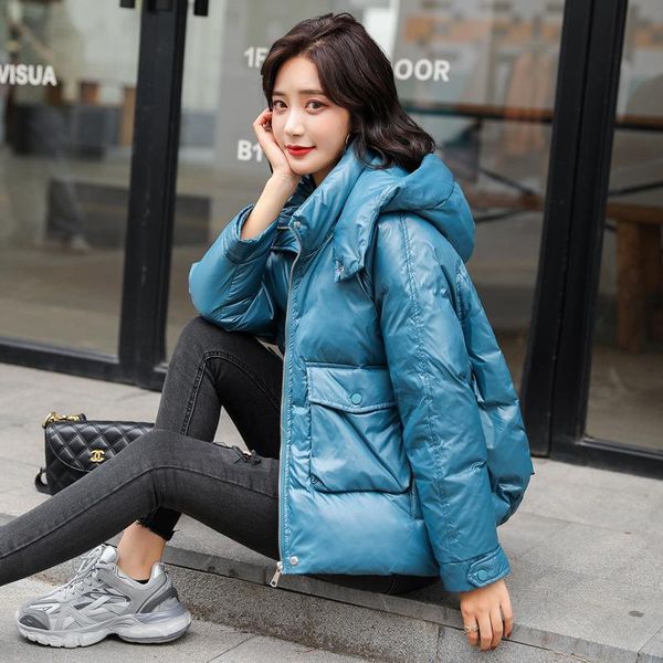 

women's down & parkas winter women thick 90% white duck temperament zipper fashion jacket coat clothes, Black