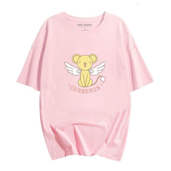 

new anime cardcaptor sakura sakura kinomoto cotton t-shirts for women t shirt o neck short sleeve summer clothes tees s-xxl, White