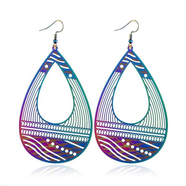 

dangle & chandelier 2021 arrival water drop earrings for women femme fashion blue color bohemian jewelry wedding jewellery jy2427, Silver