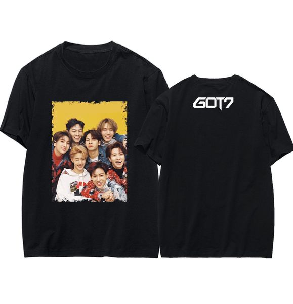 

kpop got7 printed t shirt women 2020 new style tee shirt femme casual tshirt jackson jb jinyoung mark fashion clothes boys/girls, White