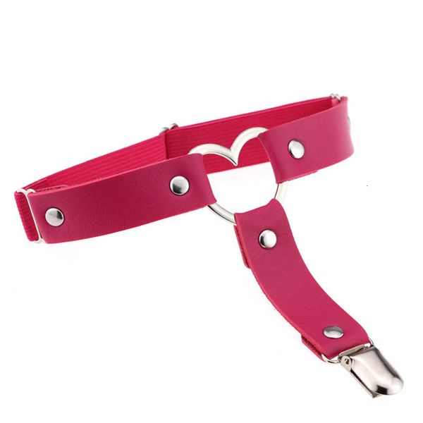 

women studded love heart leg rivet punk goth harajuku handmade belt ring garters gift ty66, Black;white