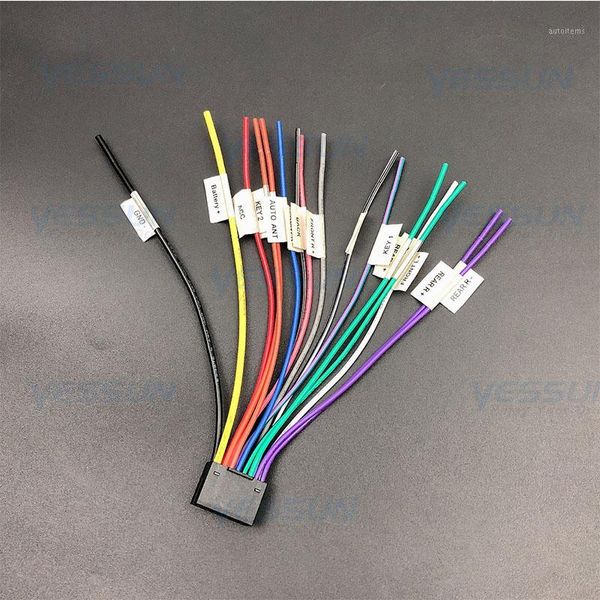 

1pc car wire harness connector 16pin into car dvd cd radio stereo wire plug adapter gps android gps1
