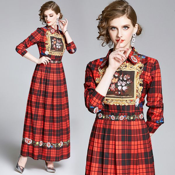 

womens design plaid track floral red long maxi holiday party swing casual line skater dress beach clothes 7vmb, Black;gray