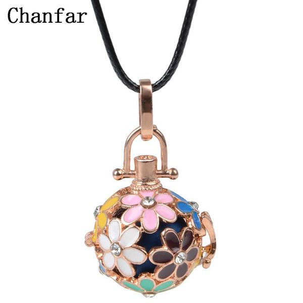 

alloy ball bell pendant prenatal care for pregnant women leather necklace jewelry, Silver