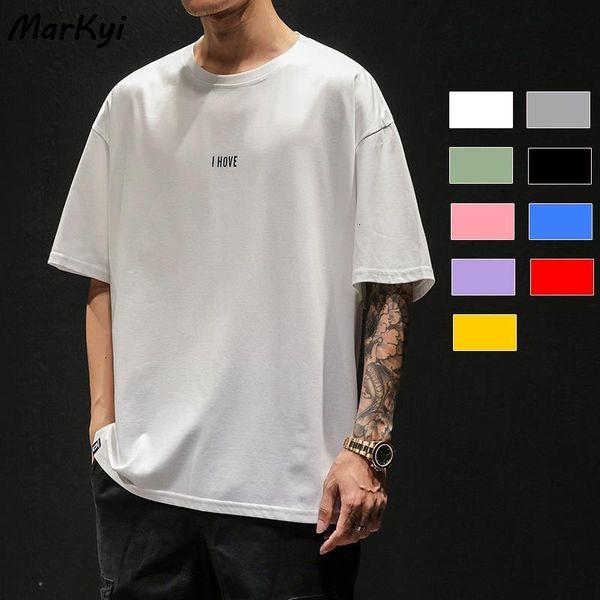 

2020 new arrival simple tees for men good quality cotton t-shirt men plus size 5xl print tshirts, White;black