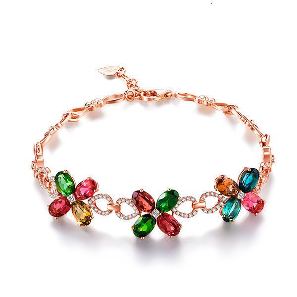 

silver fashion color zircon bracelet s925 sterling jewelry v191220
