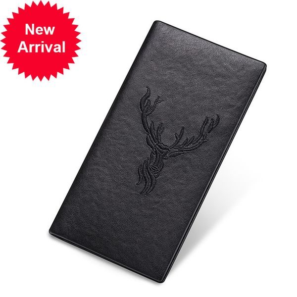 

верхний короткий мужской тонкий уточнительный держатель кредита bifold подлинной многоквартирной слоты карточки кожаный олень тотем ультра-ш, Red;black