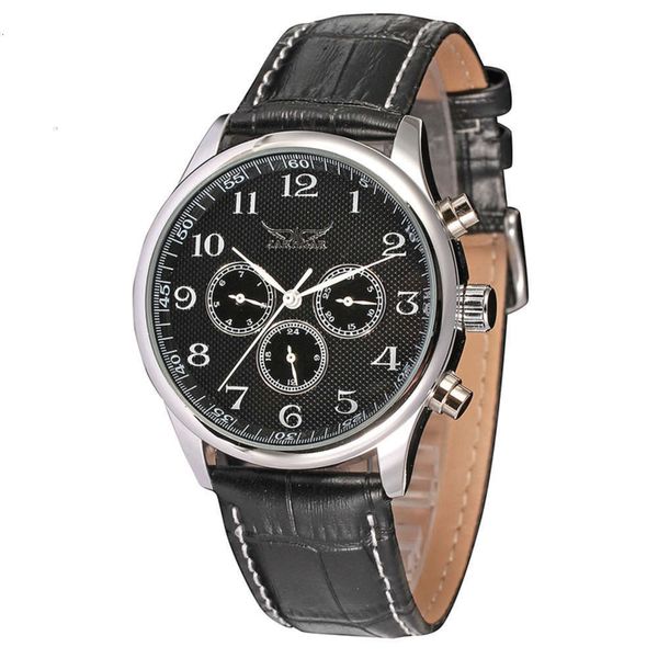 

luxury selling end jaragar high fashion mechanical men's watch, Slivery;brown