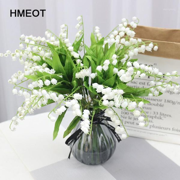 

plastic white simulation campanula flower christmas home decor room party l table decoration fake flower 1pcs1