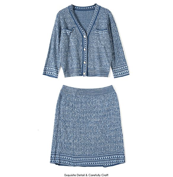 

2021 new womens two piece knitted sweater suit autumn vintage pear buttons long sleeve cardigans + bodycon mini skirt set ma17, Black;gray