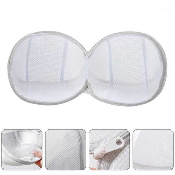 

1 pc anti-deformation underwear laundry bag spherical bra wash bag (white)1