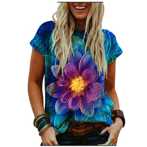 

women's t-shirt 2022 summer knitted printed large women's t-shirt, White